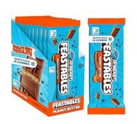 Feastables MrBeast Chocolate Bars/Barres de chocolat MrBeast de Feastables (10 x 60g) (Deez Nutz/Milk Chocolate Peanut Butter)