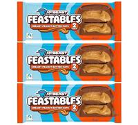 Feastables MrBeast Cups Beurre de Cacahuète Crémeux - Chocolat au Lait Fourré - Lot 3 x 40 g - 2 Cups par Pack - 120 g
