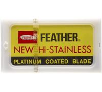 Feather acier inoxydable Lames de rasoir de sécurité à double tranchant,1er Pack (1 x 10 pièces)(Q352)