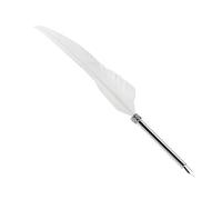 Feather Dip Pen and Leather Notebook Set Vintage Style for Calligraphy