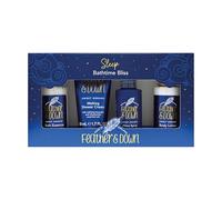 Feather & Down Bathtime Bliss Coffret cadeau pour la fête des mères (crème douche, spray oreiller, essence de bain et lotion pour le corps) - Ensemble de bain aux huiles essentielles de lavande et de