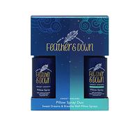 Feather & Down Lot de 2 vaporisateurs d'oreillers pour la fête des mères (spray d'oreiller Sweet Dreams 50 ml et spray d'oreiller Breathe Well 50 ml) - Le cadeau parfait pour dormir. Sans cruauté