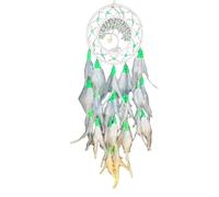 Feather handicrafts Home Decoration Indoor Hanging Decoration Bedside Wind Chime Pendant for Kids Room Or Party Decors(White)