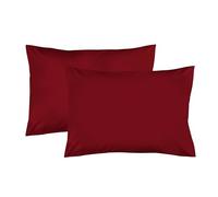 FEATHER & STITCH NEW YORK Lot de 2 taies d'oreiller 100% Coton Ultra Douces 300 Fils avec Fermeture à enveloppe, infroissables, résistantes à la décoloration et aux Taches - 50,8 x 101,6 cm (très