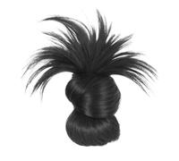 Feathered Bun Wig, Soft Messy Bun Clip, Lightweight Natural Comfortable Everyday Hairclip for Women, Girls, Friends, Colleagues,5.51 Inches, Black, Dark Brown