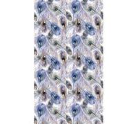 Feathers, rideau imprimé plume de paon bleues 140x245 cm, 1 part Multicolore G