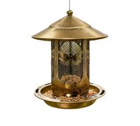 Feathers Station - Outdoor Feeder for Garden | Window Mounted Bird Feeder with Removable Base & Easy Fill Dispenser for Pole Chicken Coop Deck Yard and Poultry Watching