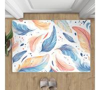 Feathers Tapis 60x90cm, Colored Feathers Tapis for Bedroom