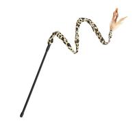 Feathrz Baguette de jeu interactif pour chat avec ficelle et plumes | Accessoire de divertissement d'intérieur pour chaton - Outil de collage et de fitness pour chats actifs et session de jeu à