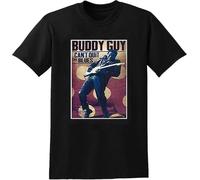 Featuring Blues Legend Buddy Guy on T-Shirt Black Tee Manches Courtes(Small)