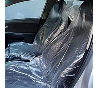 Feawiih Lot de 100 housses de siège jetables en plastique transparent et facile à installer pour les amateurs de voiture