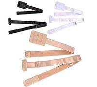 Febbya Sangle de Soutien-Gorge à Dos Bas,3pcs Accessoire Soutien Gorge V Profond Robe Dos-Nu Bra Strap pour Femmes et Dames Robes de Mariée pour Filles (Noir/Blanc/Beige)