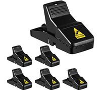 Febcat Lot de 6 pièges à Souris Anti-Rats pour intérieur et extérieur Noir E5