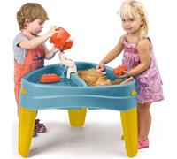 FEBER - Casual Play Table, Table de Jeux 3 en 1, Petite Table pour Enfants pour Jardin extérieur, 3 Compartiments pour Eau, Sable et Dessins, Accessoires Inclus, à partir de 2 Ans, Famosa (FEU14000)