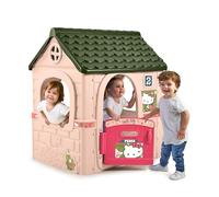 FEBER - Maison Hello Kitty, Maison pour Enfants avec Porte Pliante, avec Autocollants pour Décorer, Couleurs Résistantes à la Lumière du Soleil, Montage Facile, à partir de 2 Ans, Famosa (FE201000)