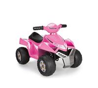 FEBER - Quad Racy Pink 6V, Voiture électrique pour Enfants de 18 Mois à 3 Ans, avec accélérateur, Grandes Roues Robustes pour Plus de stabilité, autonomie 40 Min, Chargeur Inclus, Famosa (FEN50000)