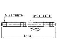 FEBEST 0212-QG15LH Arbre de transmission