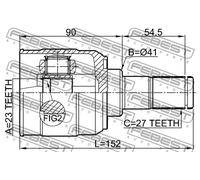 FEBEST 2017-2021 Hyundai Creta Joint Kit Drive Shaft 1211-CREMTLH