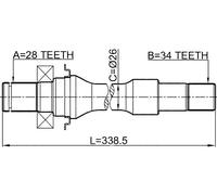 FEBEST 2212-CARRH Arbre de transmission