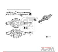 Febi 185608 Support De Suspension Arrière Droit Pour Mazda CX-5 KE KF GH KE
