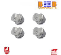 FEBI 29463 ÉCROUS DE ROUE 4PCS M12X1,5 SIÈGE CONIQUE HEXAGONAL 19MM CHROMÉ...