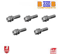 FEBI 46655 BOULONS DE ROUE PACK DE 5 M14X1.5 SIÈGE À BILLES 66MM 19MM HEX...
