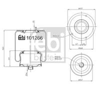 Soufflet à air, suspension pneumatique FEBI BILSTEIN 101266