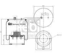 Soufflet à air, suspension pneumatique FEBI BILSTEIN 101269