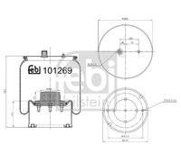 FEBI BILSTEIN 101269 Soufflet de suspension, suspension pneumatique pour MERCEDE
