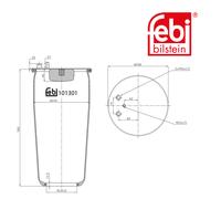 Febi Bilstein 101301 Sac De Suspension Sans Piston Pour MAN