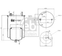 FEBI BILSTEIN 101307 Soufflet à air, suspension pneumatique