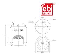 Febi Bilstein 101347 Sac De Suspension Avec Piston En Acier Pour DAF