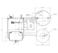 FEBI BILSTEIN 101358 Soufflet de suspension, suspension pneumatique pour VOLVO