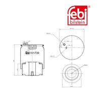 Febi Bilstein 101739 Sac De Suspension Avec Piston En Acier Pour MAN
