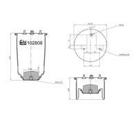 FEBI BILSTEIN Soufflet de suspension pneumatique 102808 - 1x