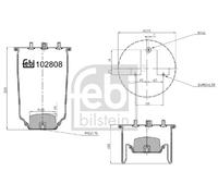 FEBI BILSTEIN Soufflet de suspension pneumatique 102808 - 1x