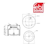 Febi Bilstein 105928 Sac De Suspension Avec Piston En Acier Pour DAF