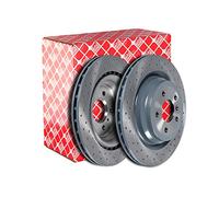 2x Disque de frein Essieu arrière perforé/ventilé de l'intérieur 106607