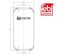 Febi BILSTEIN 106768 Soufflet de Suspension Pneumatique Sans Piston pour Iveco