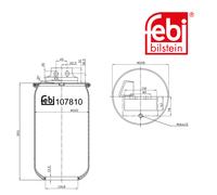 Febi Bilstein 107810 Sac De Suspension Sans Piston Pour IVECO