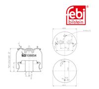 Febi Bilstein 108854 Sac De Suspension Avec Piston En Acier Pour Scania