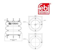 Febi Bilstein 109043 Sac De Suspension Pour Essieux Gigant