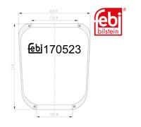 Febi Bilstein 170523 Sac De Suspension Sans Piston Pour IVECO