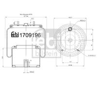 FEBI BILSTEIN 170919 Soufflet de suspension, suspension pneumatique pour DAF