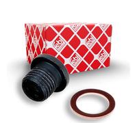 Febi bilstein 171173 Bouchon de vidange d'huile avec bague d'étanchéité, 1 pièce, noir