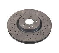 Febi bilstein Disque de frein 171465 Essieu avant rainuré/perforé Ø350 mm 2x pour Mercedes-Benz CLA