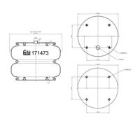 1x Soufflet de suspension, suspension pneumatique FEBI BILSTEIN 171473