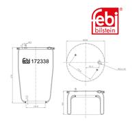 Febi Bilstein 172338 Sac De Suspension Sans Piston Pour Volvo
