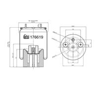 1x Soufflet de suspension, suspension pneumatique FEBI BILSTEIN 176619
