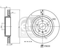 FEBI BILSTEIN 178233 Disque de frein pour TESLA